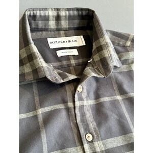 Mizzen+Main Men's Medium 'Trim Fit' Flannel Shirt Stretch Casual